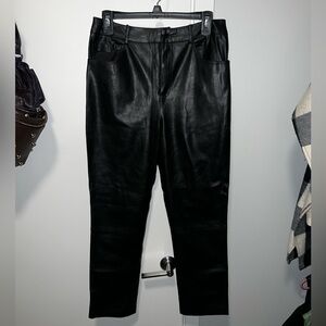 Vegan Leather Cigarette Pants